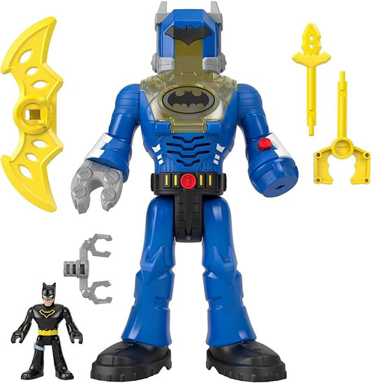 Fisher-Price Imaginext DC Super Friends Batman Toys Insider & Exo Suit 12-Inch Robot with Lights Sounds & Figure for Kids Ages 3+ Years