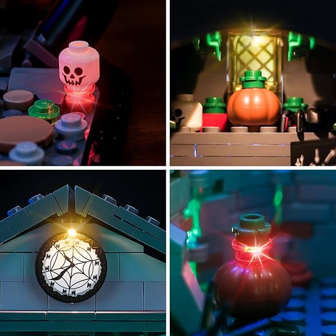 BrickBling LED Light Compatible with Lego Tim Burton's The Nightmare Before Christmas, Creative Lighting Kit Compatible with Lego 21351(No Model) (RC Version Light)