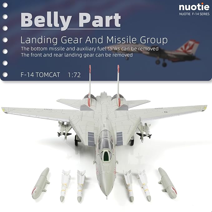F-14 Tomcat US Navy VF-111 Sun Downers Miss Molly 1/72 DieCast Fighter Military Aircraft Models