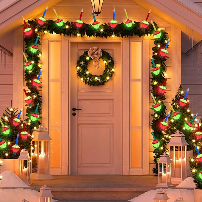 14Pcs Multicolor Christmas Bubble Lights for Christmas Tree Vintage Christmas Lights, 22Ft Bubbling Christmas Lights for Vintage Christmas Decorations for Tree Garland Mantel Yard, 5W, 2 Spare Bulbs