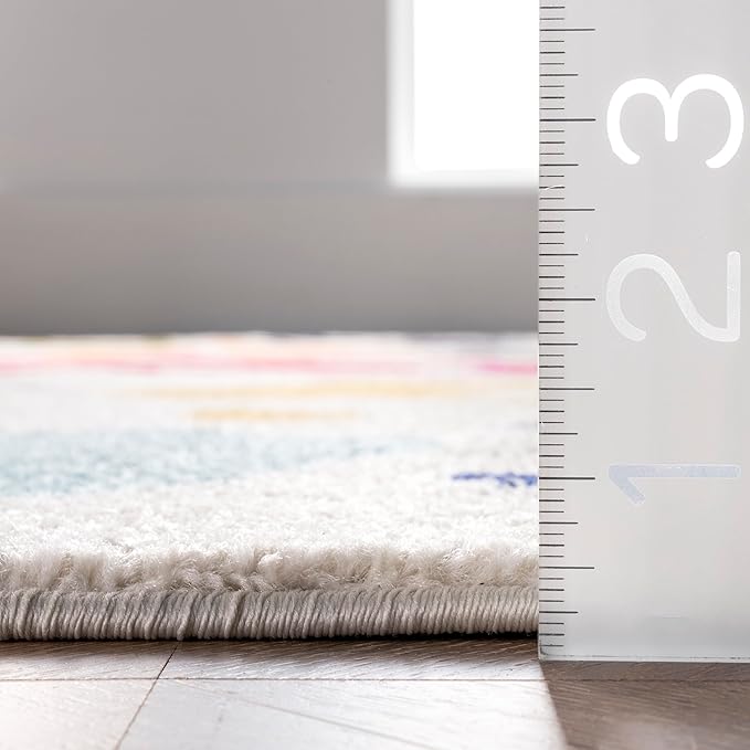 nuLOOM Pinkie Handprint Kids Area Rug, 8x10, Multi