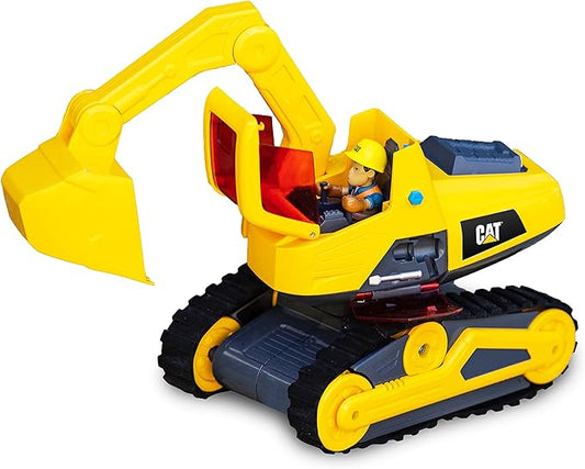 CAT Construction Toys, Power Action Crew Excavator, Light & Sound, Battery Operated, Ages 3+