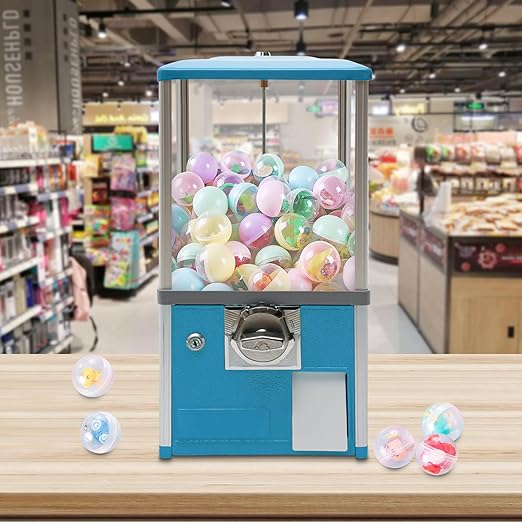 Vending Machine,Commercial Gumball Machine,Capsule Vending Machine for Business,Candy Vending Machine for Selling Capsule Toys Candies,1.77-1.97Inch Ball Diameter (Blue)