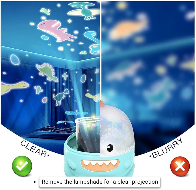 Dinosaur Toys for Kids 3-5, Dino Projector Baby Toys 6 to 12 Months, Christmas Birthday Party Xmas Gifts for 1-12 Year Olds Boys Girls Toys, Baby Toddler Children Kids Bedroom Decor