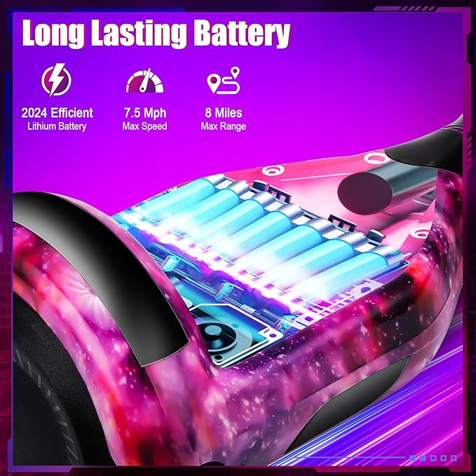 Self Balancing Scooters with Bluetooth & Corlorful LED Lights, Gifts for Kids & Adults & Girls & Boys, for All Ages