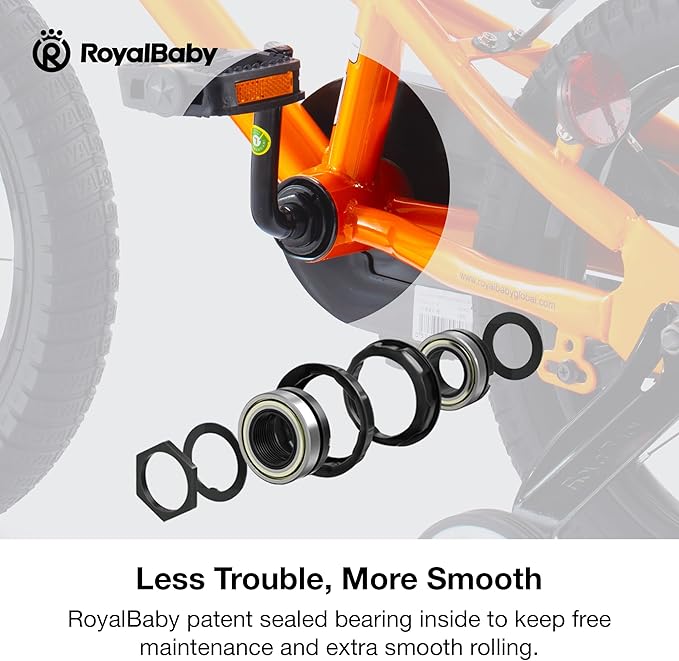 RoyalBaby Kids Bike Freestyle Classic & EZ Balance Pedal Switchable Bicycle, 12 14 16 18 Inch, 3-10 Years Toddler to Big Kids