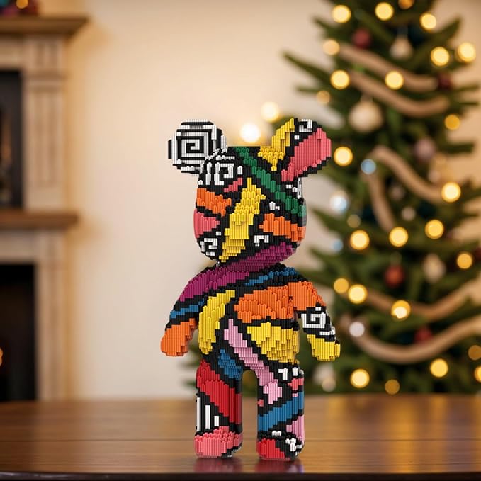 Bear Micro Mini Building Block Sets for Adults, No Compatible with Lego, Building Toys for Home & Office Decor, MOC 3D Creative Model Gifts for Christmas