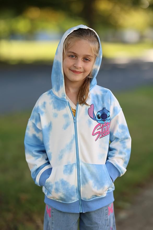 Disney Frozen Stitch Princess Minnie Mickey Spiderman Girls/Boys Zip Up Hoodie Fall Zipper Sweatshirt Jacket Toddler-Big Kid