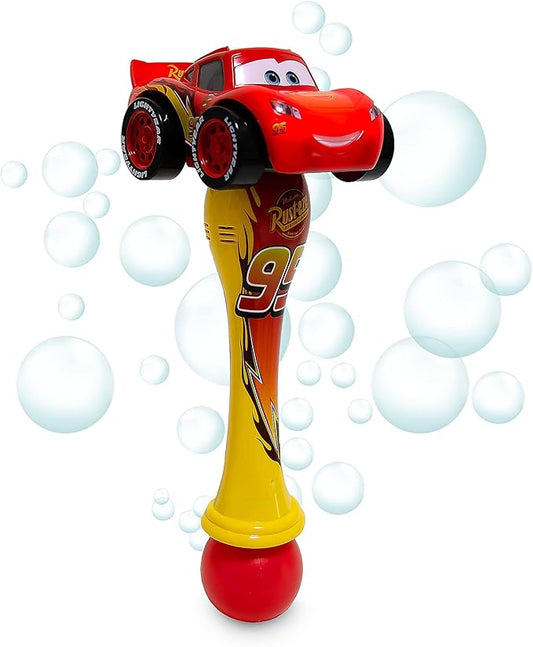 Disney Store Boy's Cars Lightning McQueen Light-Up Bubble Wand – Interactive LED Toy, Perfect for Kids, Authentic Movie Design, Ideal Outdoor Play & Parties, Durable and Safe for All Ages - Large