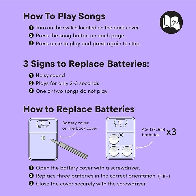 Bible Stories Christian Sound Books for Kids - 6 Bible Songs - Christening, Baptism Gifts for Boys and Girls - Religious Toys, Interactive Music Books for Toddlers - Baby Dedication