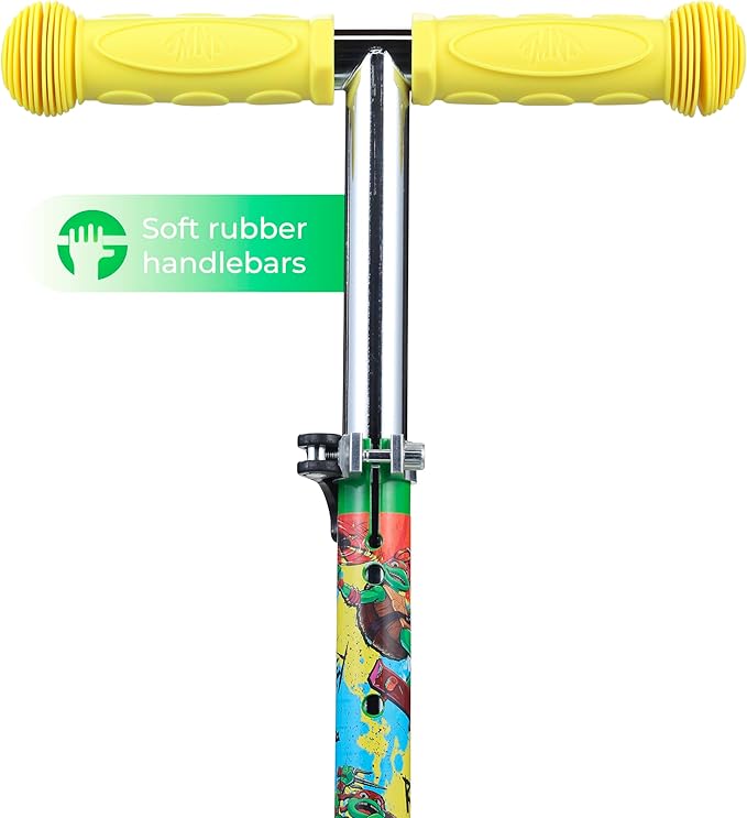 Self Balancing Kick Scooter with Light Up Wheels, Extra Wide Deck, 3 Wheel Platform, Foot Activated Brake, 75 lbs Limit, Kids & Toddlers Girls or Boys, for Ages 3 and Up