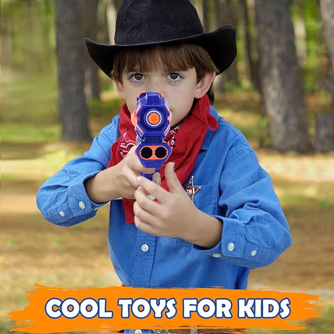 JONEG 2 Pack Blaster Guns Toy, Guns Toys for Kids Age 6 8 Birthday Gift for 6-7 Year Old Boys Girls Ideas Gifts for Boys Kids Age 6 10 Outdoor Games Toys for 9 yr Old Boy