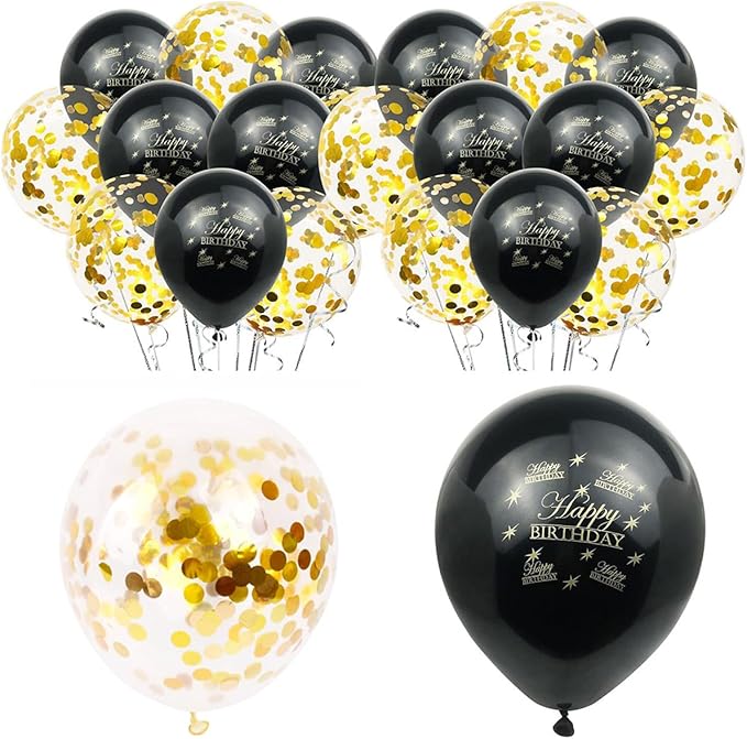 70th Birthday Decorations for Men, 70 Years Birthday Decorations with 40 Inch Gold Number Balloons, Banner, 70 Sign Latex Balloon, Fringe Curtains and Cups Foil Balloons