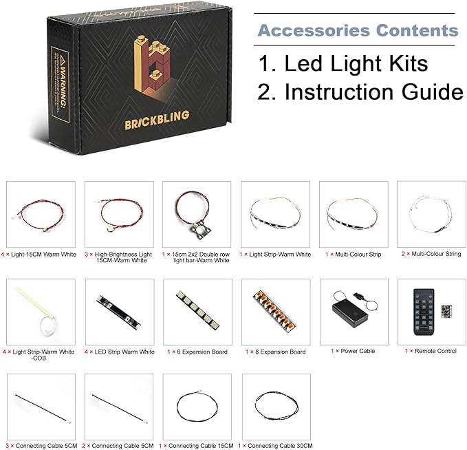 BrickBling LED Light Compatible with Lego Santa's Post Office, Christmas Décor Lights Compatible with Lego 10339, Holiday Lighting Kit-Not Included The Model (RC Version Light)