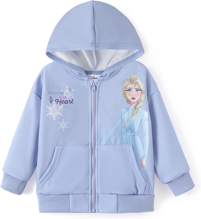 Disney Frozen Stitch Princess Minnie Mickey Spiderman Girls/Boys Zip Up Hoodie Fall Zipper Sweatshirt Jacket Toddler-Big Kid