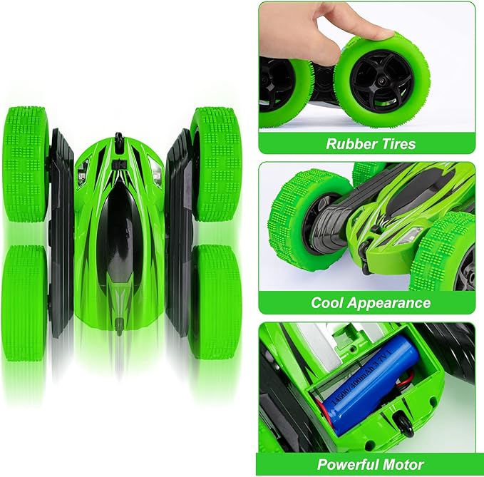 2PACK RC Stunt Car Watch Gesture Sensor Car 4WD Double Sided 360 Degree Rotating Tumbling Rechargeable Car High Speed 2.4GHZ Off Road Hobby RC Toy Cars for Xmas Birthday Gift Adults,Kids