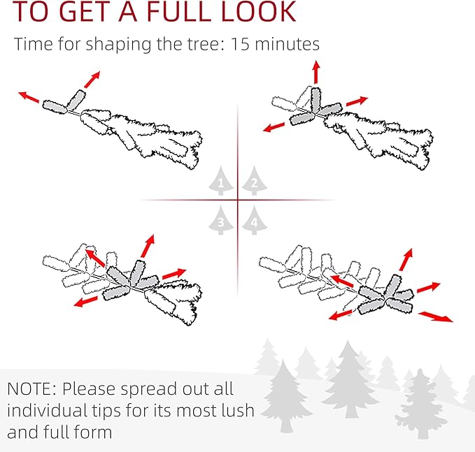 HOMCOM 6ft Artificial Christmas Tree with 1821 Tips, Foldable Metal Stand, Easy Assembly, Hinged Xmas Tree for Home, Office, Holiday, Green