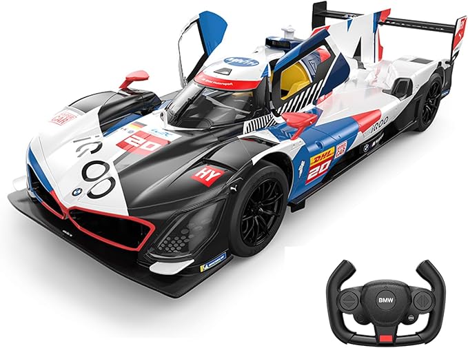 Voltz Toys 1/14 Scale Le Mans RC Car Licensed Le Mans Series Remote Control Toy Car Model for Kids and Adults with Open Doors and Lights Gift for Kids and Adult (BMW M Hybrid V8 LMDH)