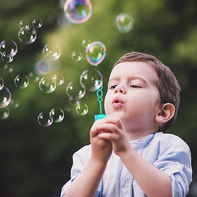 24 Pack Dinosaur Bubble Wands for Kids - Refillable Dino Bubble Sticks with Cute Dinosaur Designs, Bubbles Bulk Toys for Birthday, Classroom Prizes, Party Favors, Outdoor Play, Boys & Girls Gifts