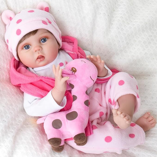 Aori Lifelike Reborn Baby Dolls - 22 inch Realistic Newborn Baby Girl Doll, Gift for Kids, Grandma, Newparents, Collectors