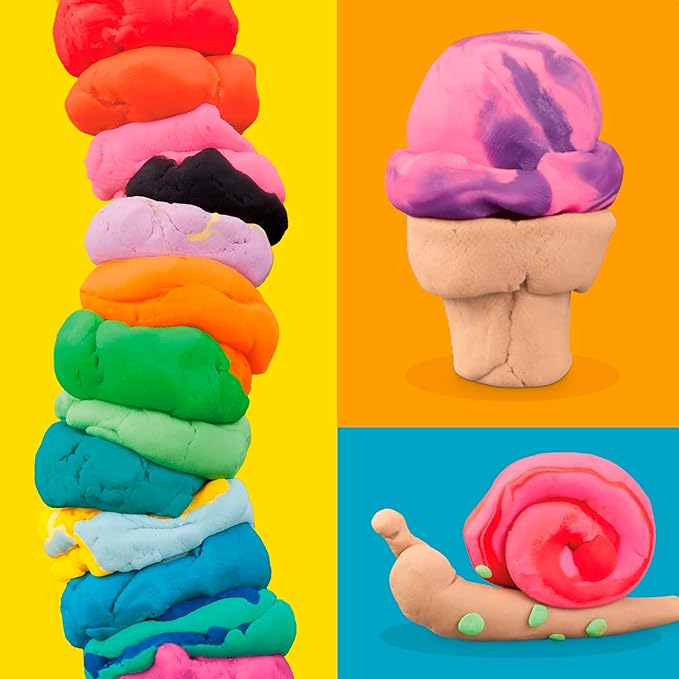 Play-Doh 22 Pack Ultimate Color Variety, Bulk Assorted Colors, 2 & 4 Ounce Modeling Compound Cans, Kids Arts & Crafts, Preschool Toys, Back to School Supplies, Ages 2+ (Amazon Exclusive)