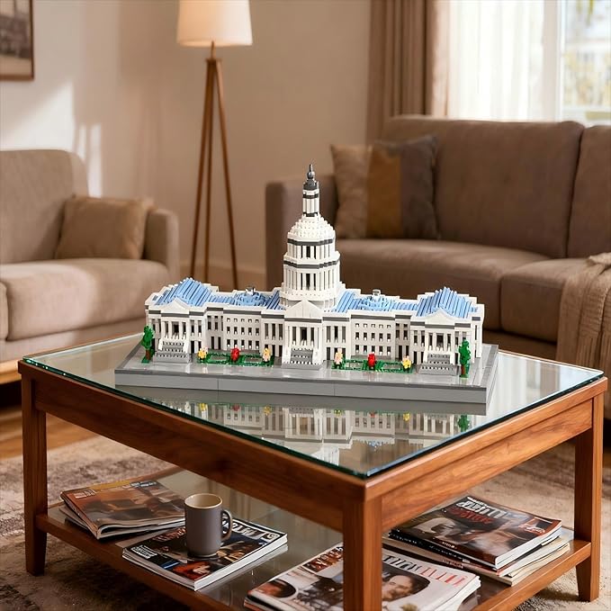 Micro Mini Building Block Sets for Adults, No Compatible with Lego, Green Capital Famous Landmark Building Moldel for Home & Office Decor, MOC 3D Creative Model Gifts for Christmas