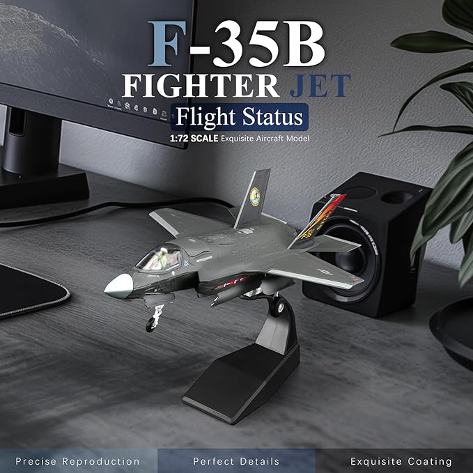 HANGHANG 1/72 F35B Attack Fighter Plane Metal Aircraft Model Military Airplane Model Diecast Plane Model for Collection or Gift