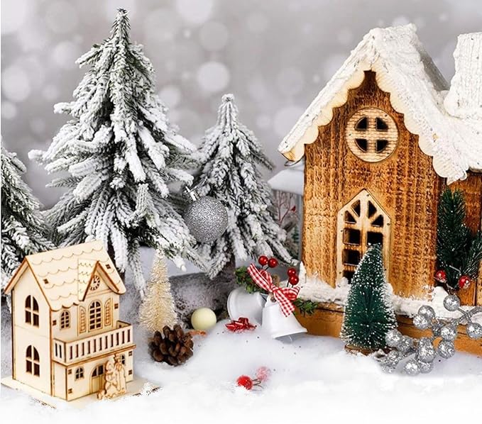 2 Pcs Fake Snow Blankets for Christmas Village Snow Blankets for Christmas Decorating Fake Snow Decorations Under The Christmas Tree Decorations (Each 31.5 x 94.5 Inches)