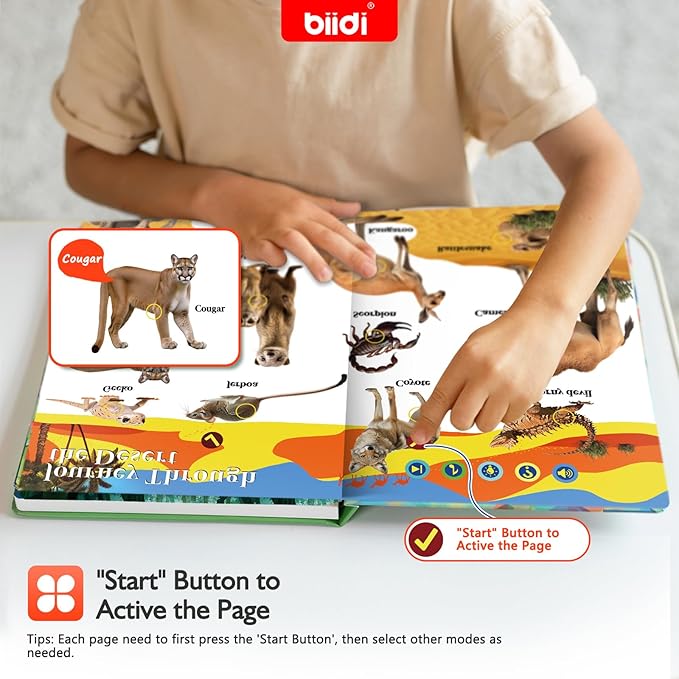 English Interactive Sound Book for Toddler3-5,Talking Activity Book,Educational Learning Toys for Boys Girls, Birthday Gifts for Kid Age 3 4 5 6 Year Old,Sensory Autism Toys,171 Animal,600+Sounds