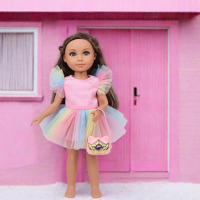 20 PCS Glitter American Girl Clothes, for 14" Baby Doll Clothes and Accessories (14 inch Doll Girl Clothes)