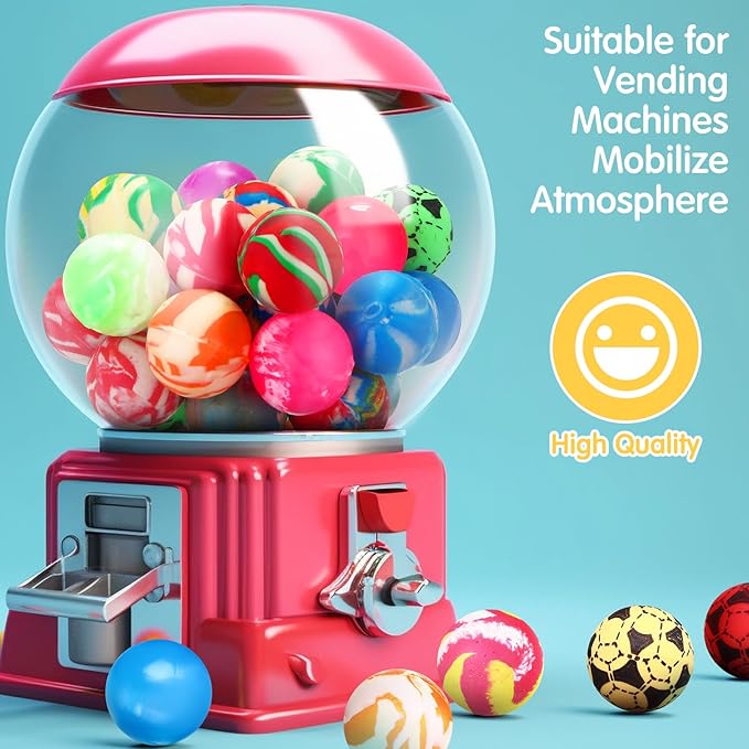 1000 Pieces Bouncy Balls in Bulk 25 Mm/ 1 Inch Rubber High Bouncing Balls for Kids Colorful Bouncy Ornament for Kids Party Favors Prizes Gift Vending Machines Outdoor Activities