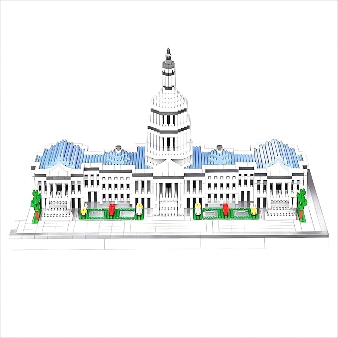 Micro Mini Building Block Sets for Adults, No Compatible with Lego, Green Capital Famous Landmark Building Moldel for Home & Office Decor, MOC 3D Creative Model Gifts for Christmas