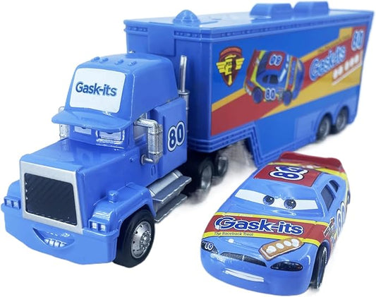 Portable Mini Toy Car and Truck Set 1:55 Diecast Model Metal Body Racers for Preschool Kids Ages 3+ Years (82)