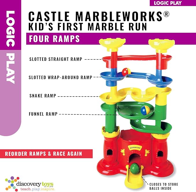 Discovery Toys Castle MARBLEWORKS® Marble Run | Kid-Powered Learning | STEM Educational Building Block Toy Learning & Childhood Development 2 Years Old and Up