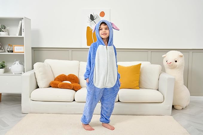 Unisex Adult Onesie Pajamas, Polar Fleece Cosplay Animal One Piece Halloween Costume Pajamas Homewear