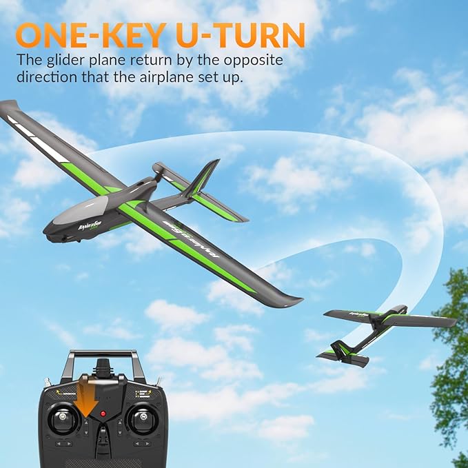 RC Plane 4 Channel Ranger 600 Remote Control Airplane Toys, 2.4GHz Easy to Fly RTF RC Glider Aeroplane with 6 Axis Gyro 2 Batteries for Adults Kids Beginners Boys