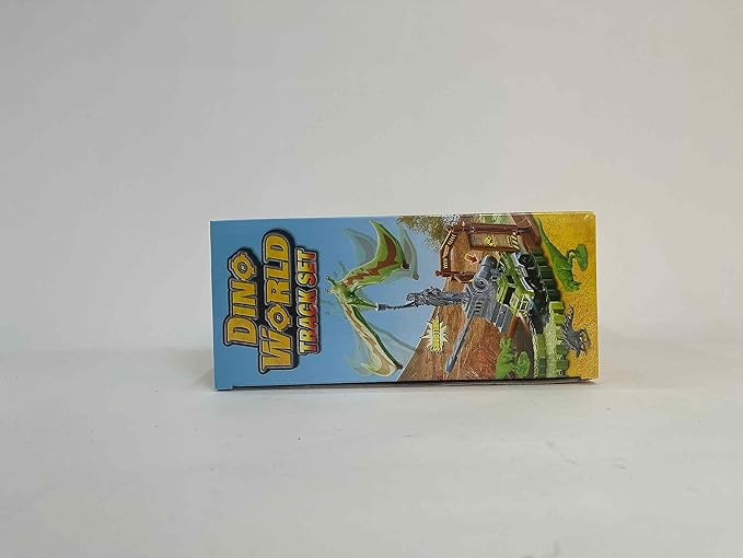 174 PCS Flexible Dinosaur Train Tracks and Race Cars Playset with 8 Dinosaurs Figures, Electric Vehicles, Lights - Create Road Racing World for Toddlers and Kids