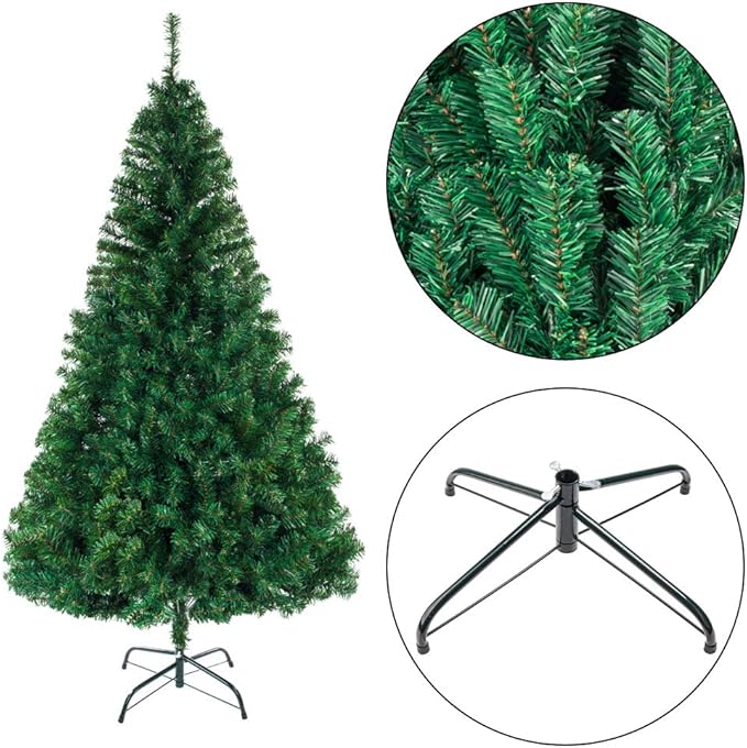 Bonnlo Artificial Christmas Tree, 8ft Large Christmas Tree w/ 1138 Branch Tips, Xmas Entrance Tree Holiday Party Decorations