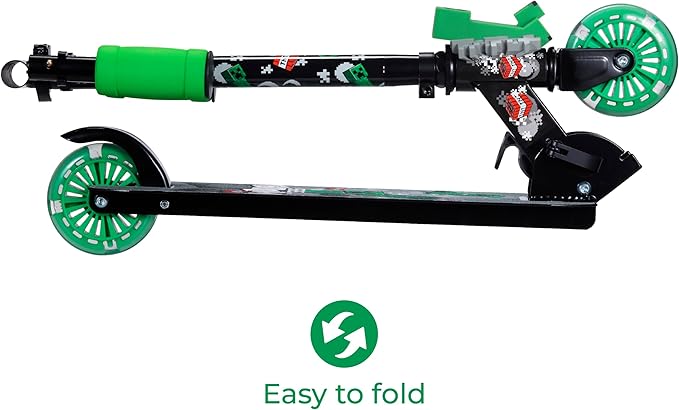 2 Wheel Kick Scooter with Light Up Wheels – Foldable, Non-Slip Deck, Comfortable & Smooth Ride