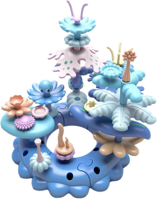 Coral Reef STEM Building Blocks for Small Groups - 38PC Educational Toys with Octopus, Creative Learning Kit for Preschool & Daycare Ages 3-5 (Ocean-World-L1)