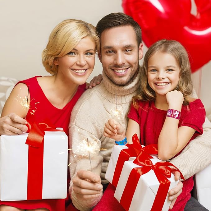 48PC Valentine's Slap Bracelets for Kids, Party Favors & Goodie Bag Fillers, Valentine’s Day Gifts for Students & Classrooms