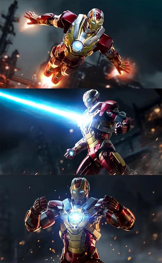 7 Inch MK17Ironman Action Figure (1/10 Scale) with Lots of Accessories,Exquisite Painting Collectible Toy