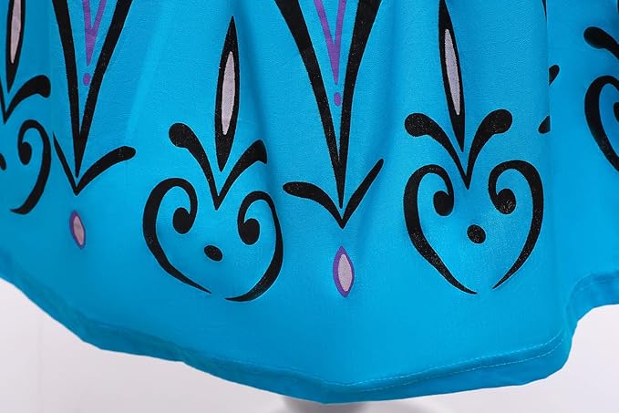 Coronation Costume Long Cape for Girls with Accessories Tiara crown and Gloves