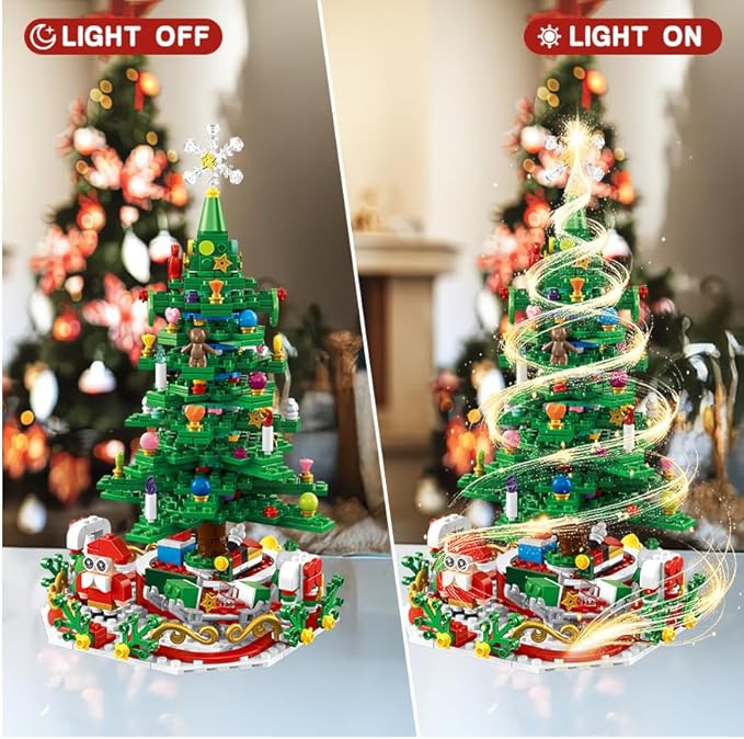 Advent Calendar 2025 Christmas Tree Building Blocks Set, 24 Days Christmas Countdown Building Block Kit, 24 IN 1 Christmas Building Blocks Toy Gift for Teens Girls Boys Adults Ages 6+