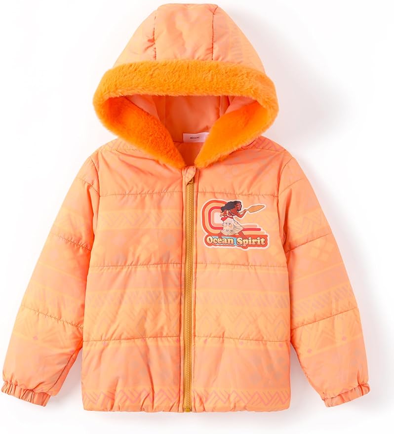 Disney Stitch Frozen Elsa Minnie Mouse Toddler Girl/Boy Puffer Jacket Kids Heavyweight Hooded Warm Winter Down Coat 2-13Years