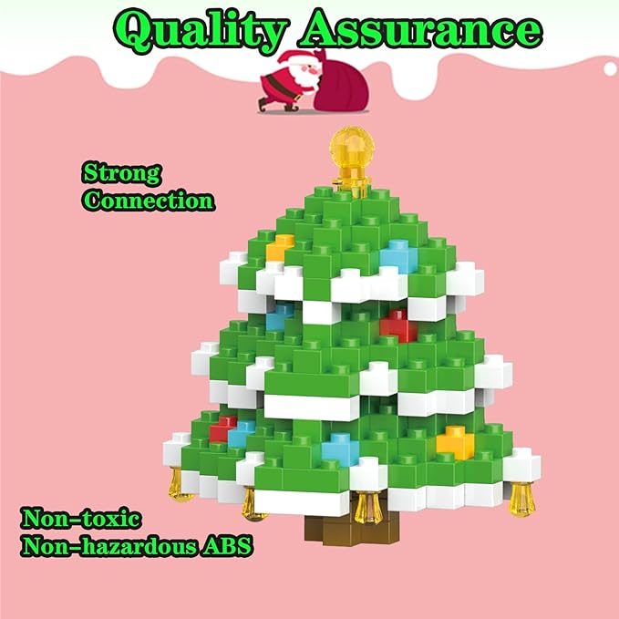 Christmas Tree Building Blocks Set Compatible with Lego Advent Calendar 2025 Stacking New Toys Holiday Present Box New Year Xmas Gifts for Kids for Boys & Girls and Adults