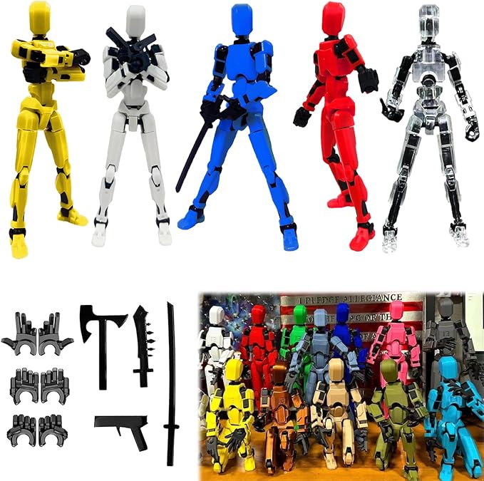 2025 New Assembly Completed-Titan 13 Action Figure,Dummy Robot 13 Action Figures Set,3D Printed Multi-Jointed Action Figures,Nova 13 Action Figure for Collectors Desktop Decorations (5pcs)