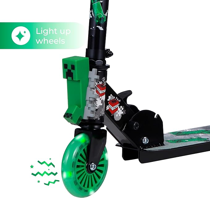 2 Wheel Kick Scooter with Light Up Wheels – Foldable, Non-Slip Deck, Comfortable & Smooth Ride