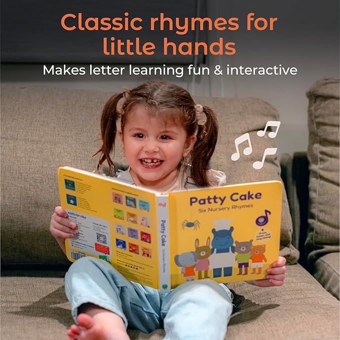 Cali's Books Patty Cake Nursery Rhymes - Interactive Books for 1 Year Old, Sound Book for Toddlers 1-3, Perfect 1 Year Old Girl, Musical Book for Toddlers, 6 Favorite Songs