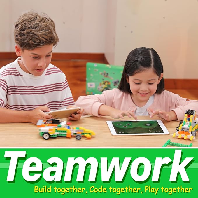 Q Robot Building Kit, 20-in-1 Programmable APP RC Car Robotics Coding Kit, STEM Projects Educational Birthday Gifts for Boys Girls Kids Aged 6-12 (233 Pieces)